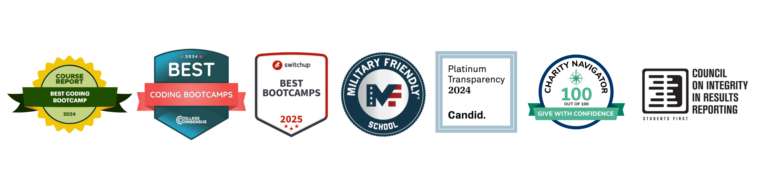 Coding Bootcamp award badges